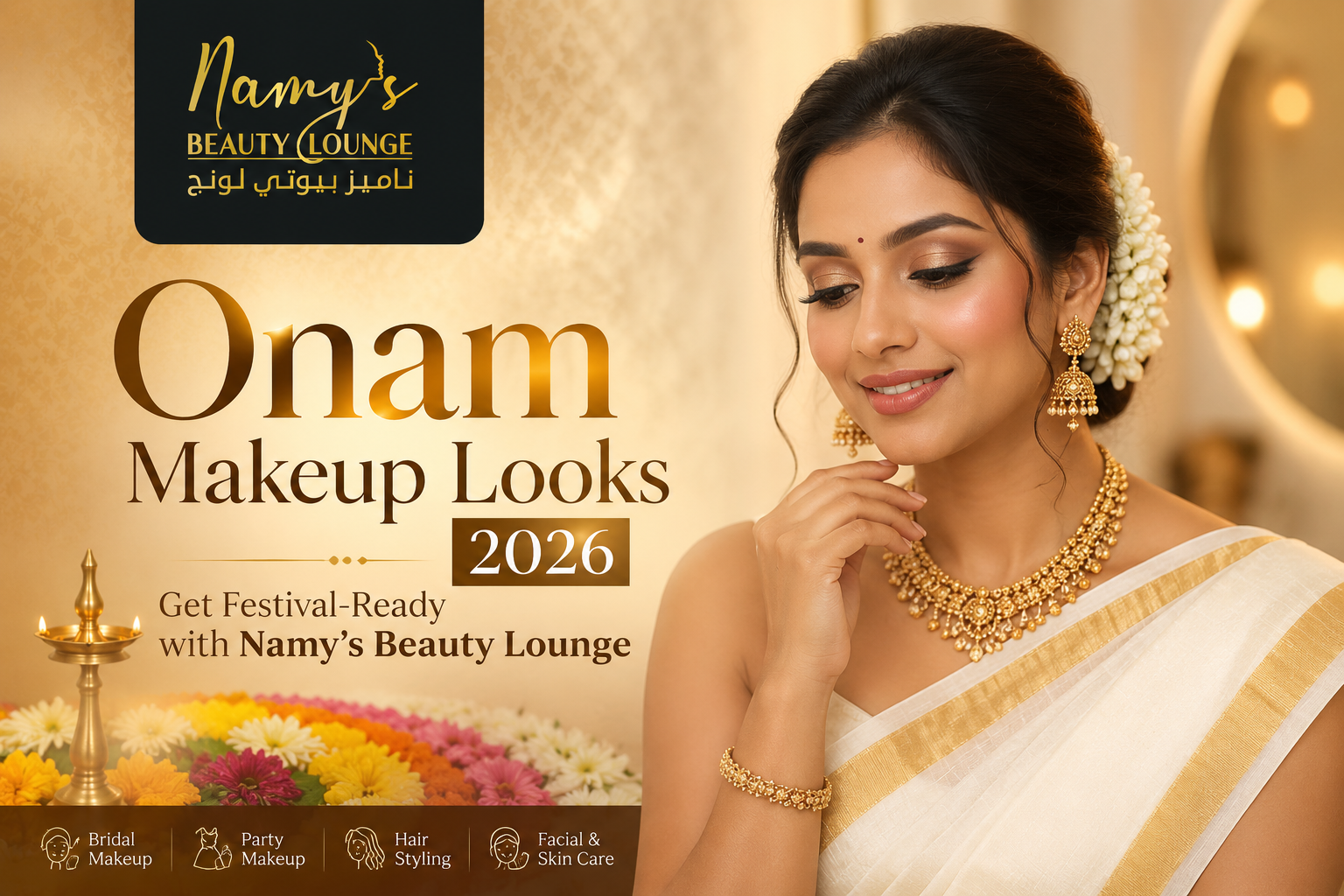 Onam Makeup Looks 2026: Get Festival-Ready with Namy’s Beauty Lounge 